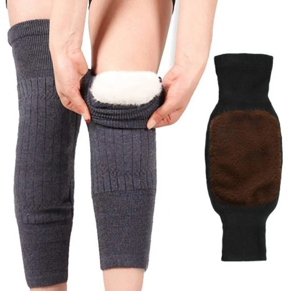 1PC Ultra Soft Winter Cashmere Knee Pads Double Thick Wool For Men & Women Cozy Knee Support For Cold Weather Perfect Gift For Outdoor Lovers