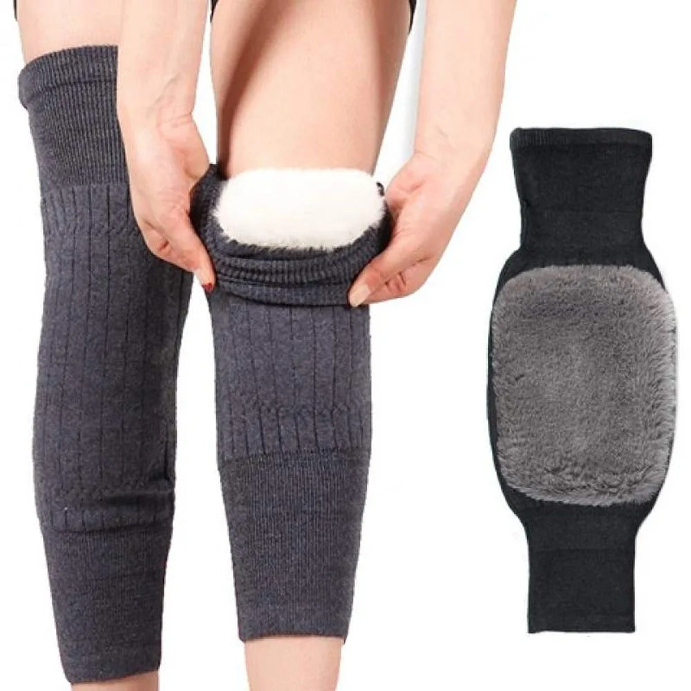 1PC Ultra Soft Winter Cashmere Knee Pads Double Thick Wool For Men & Women Cozy Knee Support For Cold Weather Perfect Gift For Outdoor Lovers