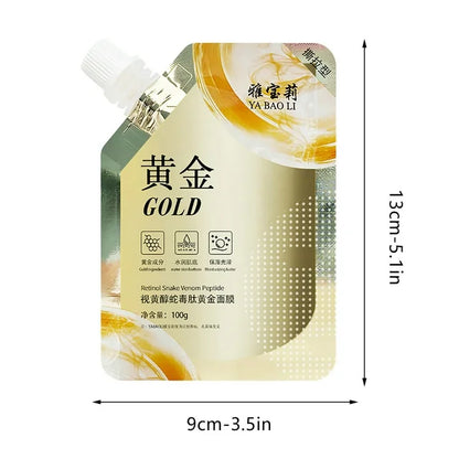 Luxury Retinol Gold Facial Mask Tear Off Mud Film Hydrating & Skin Boosting ( 100g )